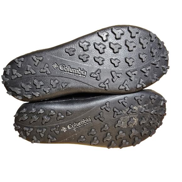 Columbia Suede Moccasin Boots Thermal Reflective Omni Heat Black Waterproof Sz 8 - Picture 8 of 9